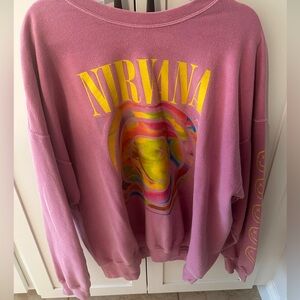 Urban Outfitters Pink Nirvana Crewneck